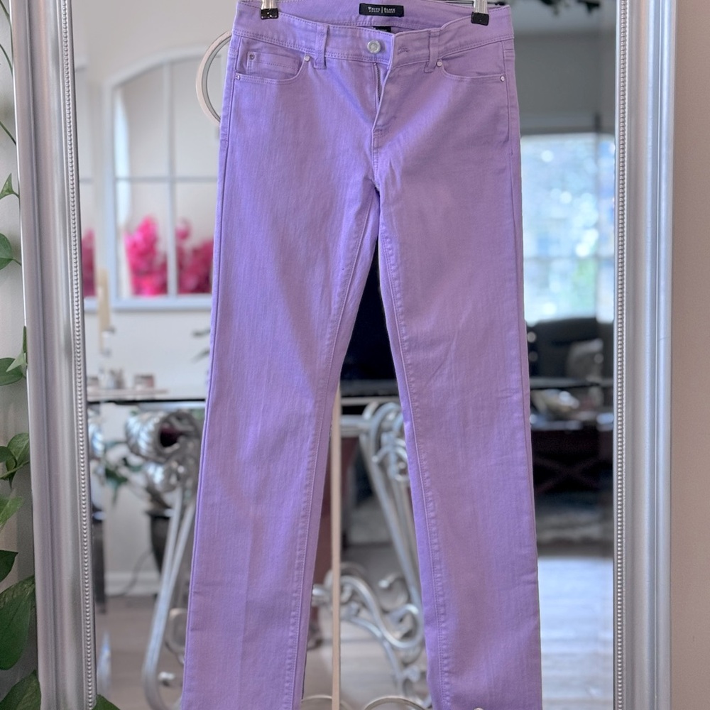 White House Black Market SZ 0 Lilac Blanc Jeans.